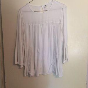 Old Navy Long Sleeve White Blouse
